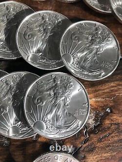 Roll of 20 2020 1 oz Silver American Eagle $1 Coin BU (Tube of 20) MINT+