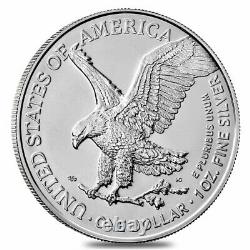 Roll of 20 2022 1 oz Silver American Eagle $1 Coin BU (Lot, Tube of 20)