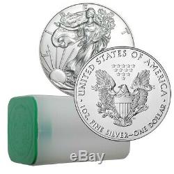 Roll of 20 Silver American Eagle 1oz. 999 US Mint American Eagles $1