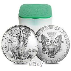Roll of 20 Silver American Eagle 1oz. 999 US Mint American Eagles $1 BU Coins