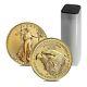 Roll Of 50 2021 1/10 Oz Gold American Eagle $5 Coin Bu Type 2 Lot, Tube Of