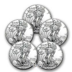 SPECIAL PRICE! 2020 1 oz Silver American Eagle BU Lot of 5 Coins