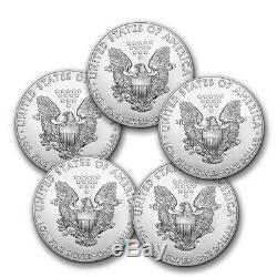SPECIAL PRICE! 2020 1 oz Silver American Eagle BU Lot of 5 Coins