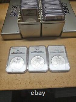 Silver Eagle Lot 1986 2019 AMERICAN 34 COIN SET NGC ALL MS69 PREMIUM COINS