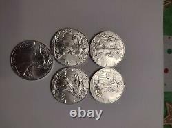 Silver Eagles Lot Of 5