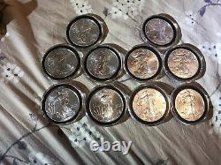 Silver eagle coin lot of 10