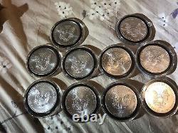 Silver eagle coin lot of 10