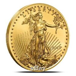 Tube of 20 2019 1 oz Gold American Eagle Coin $50 Gem BU Mint Fresh Roll