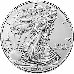Tube of 20 2020 $1 1 oz American Silver Eagle Coin. 999 fine BU US Mint