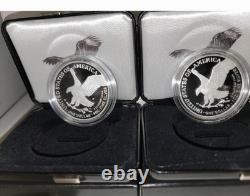 (Two) 2025-S American Eagle One Ounce Silver Proof Coins OGP