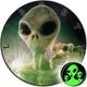 Usa 1 Oz Alien Ufo American Eagle Walking Liberty Silver Coin 2017 Glow In Dark
