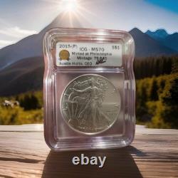 US American Eagle 2015-P 1oz Silver dollar Coin MS70.999 LOW EMERGENCY MINT