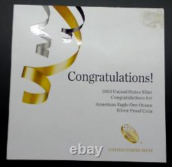 US MINT 2013-W Congratulations Set American Silver Eagle Proof Coin G99