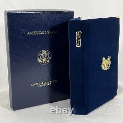 US Mint 1998 American Eagle Gold Proof 4-Coin Set Case Box COA No Coins, Empty