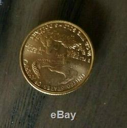 US Mint 1999 1/10 Ounce Fine Gold Eagle 5 Dollar Coin clean