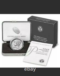 US Mint 2020 American Eagle One Ounce Palladium Uncirculated Coin 20EK
