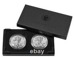 US Mint American Eagle 2021 One Ounce Silver Reverse Proof Two-Coin Set Coins