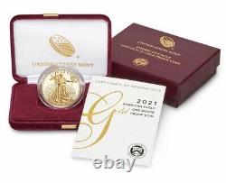 US Mint One Ounce Proof Gold American Eagle 2021-W 21EB In Hand