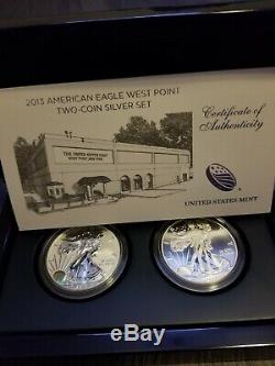 U. S. Mint 2013-W American Eagle West Point Two-Coin Silver Set COA