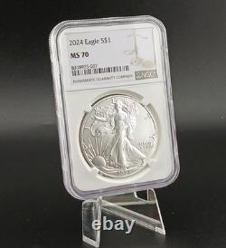 U. S. Mint American Eagle 2024 1 oz Silver MS 70 NGC Business Strike Coin
