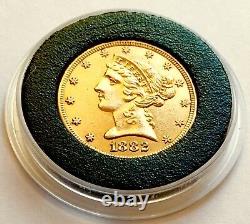 Uncirculated 1882 American Gold Half Eagle Coin Liberty Head San Francisco Mint