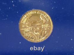 United States American Eagle 24K Solid Gold Coin Round $50 Miniature NGM Mint