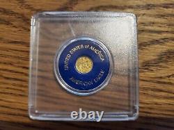 United States American Eagle 24K Solid Gold Coin Round $50 Miniature NGM Mint