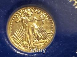 United States American Eagle 24K Solid Gold Coin Round $50 Miniature NGM Mint