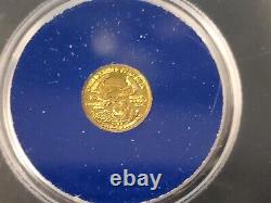 United States American Eagle 24K Solid Gold Coin Round $50 Miniature NGM Mint