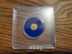United States American Eagle 24K Solid Gold Coin Round $50 Miniature NGM Mint