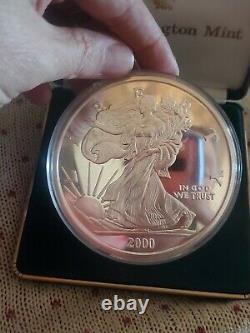 Washington Mint 2000 Half Pound Silver Eagle 6.6 Troy Pure Silver. 999 W Case