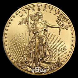 (lot Of 10 For One Bid) Ch/gem Bu 2019 1/10th Oz. $5 American Eagle Gold Coin