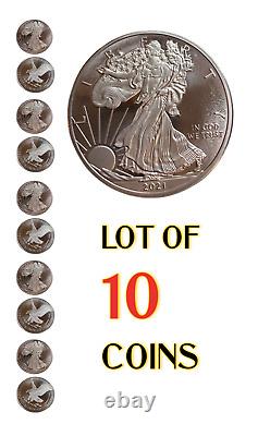 10 LOT 1 TROY OUNCE/OZ. 999 Solid TITANIUM Walking Liberty Eagle Rounds Coins can be translated to French as: 

10 LOT 1 ONCE TROY/OZ. 999 Pièces Rondes d'aigle Walking Liberty en Titane Solide