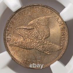 1857 Flying Eagle 1c Ngc Certifié Ms65 Mint State Graded Copper Small Cent Coin
