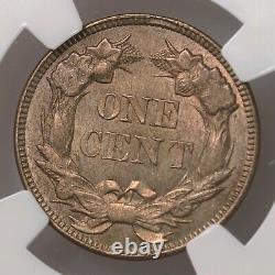 1857 Flying Eagle 1c Ngc Certifié Ms65 Mint State Graded Copper Small Cent Coin