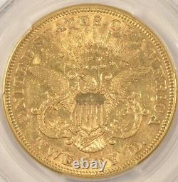 1873-s Open 3 $20 Or Double Eagle Coin Pcgs Au53 San Francisco Mint