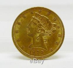 1898 P Us Mint $ 5 Dollar Liberty Head Half Eagle Gold Coin Unc Livraison Gratuite