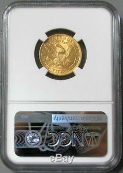 1900 $ Us Gold 5 Liberté Head Half Eagle Coin Ngc Mint État 63