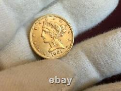 1901 P. 5 $ Liberty Half Eagle Gold Five Dollar Coin 615 900 Minted. Unc Lot # 2