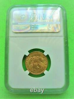 1901-s Liberté $5 Gold Half Eagle Ngc Ms62 Lustrous Gold Coin Brillant Mint