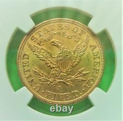 1901-s Liberté $5 Gold Half Eagle Ngc Ms62 Lustrous Gold Coin Brillant Mint
