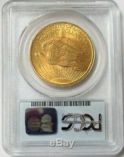 1907 Or $ 20 St Gaudens Double Eagle Coin Gpc Mint État 63