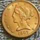 1907- P. 5 $ De Liberté Head Half Eagle Gold Coin. 626 100 États Membres Minés