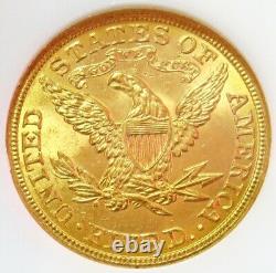 1908 Or États-unis $5 Liberty Head Half Eagle Coin Ngc Mint State 63