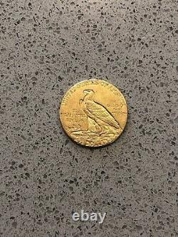 1909 2,50 $ Pièce D'or 2 1/2 Dollar Incuse Indian Head Quarter Eagle Mint
