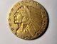 1909 Us Gold $ 5 Dollar Indian Head Half Eagle Coin Monnaie De Philadelphie