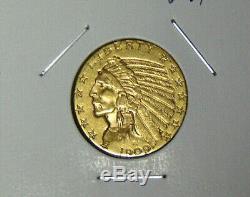 1909-d $ 5 Demi-eagle Indien D'or Xf / Au Pièce D'or Avant 1933 À La Menthe Denver