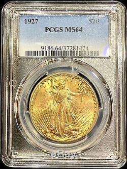 1927 $ 20 Golds Double American Eagle Saint Gaudens Ms64 Pcgs Coin Mint
