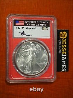 1986 $1 American Silver Eagle Pcgs Ms70 Mercanti Signé Mint Engravers Series