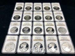 1986-2015 Pf 69 Ultra Cameo Ngc 1 $ Américain Silver Eagle Set 29pc Collection Lot